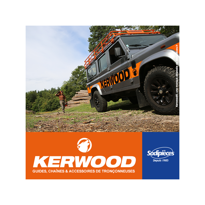 Chaîne tronçonneuse KERWOOD 40 maillons 3/8"LP, 1,3mm, modèle semi carrée