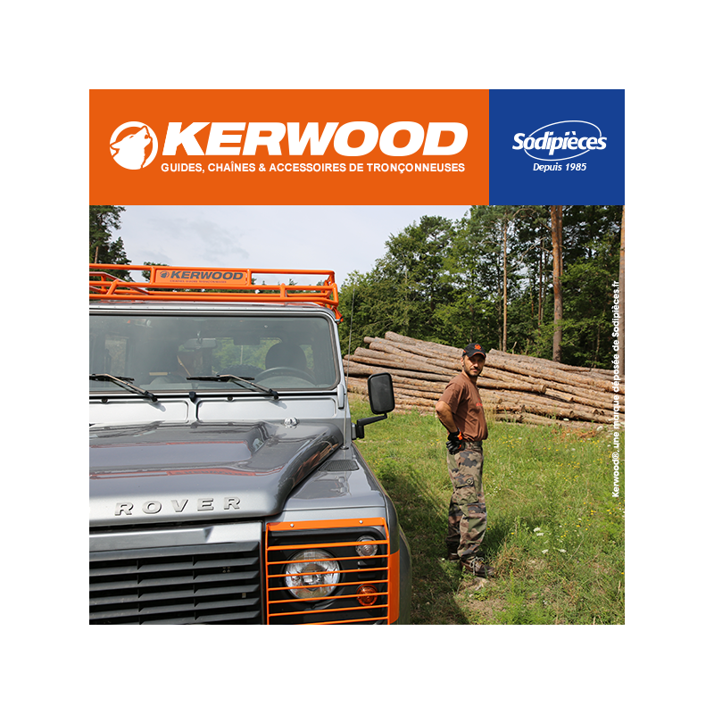 Chaîne tronçonneuse KERWOOD 53 maillons 3/8"LP, 1,3mm, modèle semi carrée