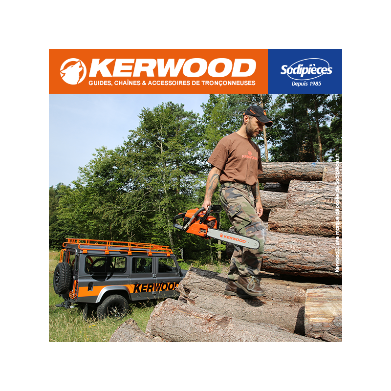 Guide tronçonneuse Kerwood. 40 cm. 3/8"LP. 1,3 mm. 16B2KCWD