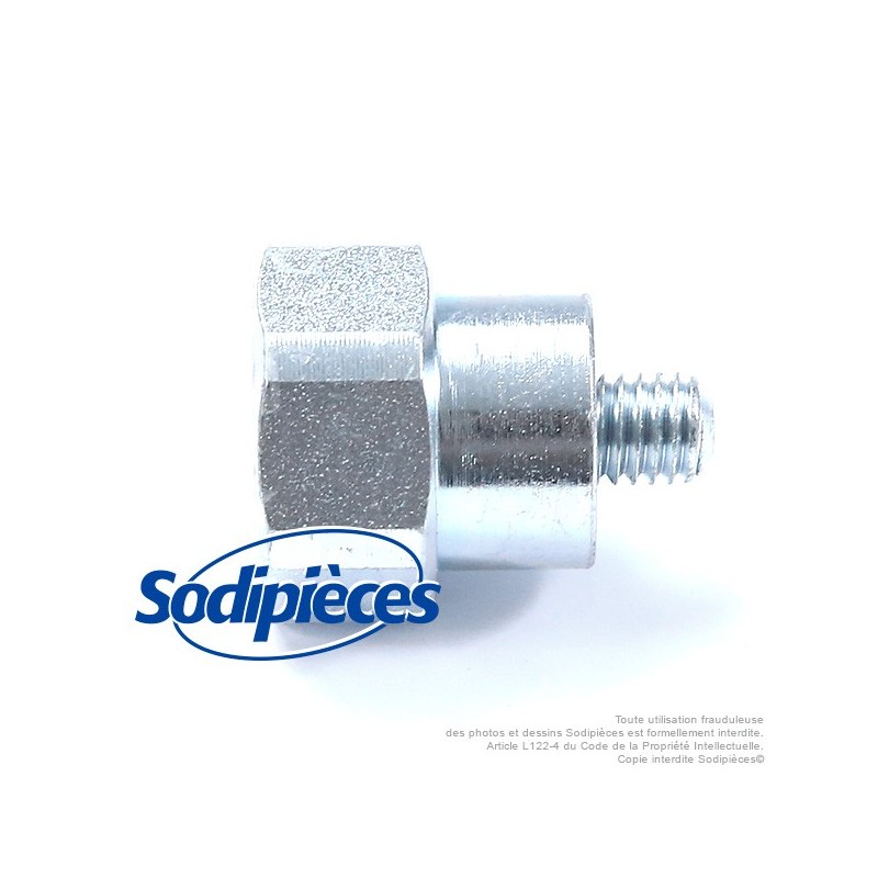 Adaptateur  tête débroussailleuse M8 x 1,25 LHM pour Tecomec. Pour Emak