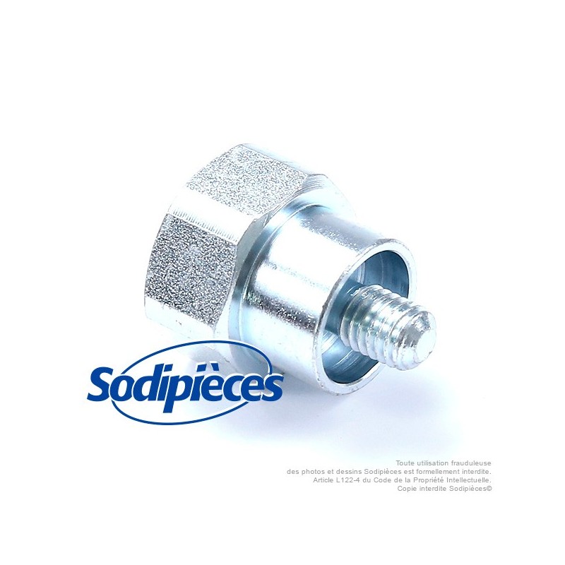 Adaptateur  tête débroussailleuse M8 x 1,25 LHM pour Tecomec. Pour Emak