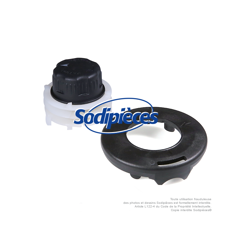 Tête débroussailleuse Tecomec Easy Load Ø109 mm. Kit couvercle inférieur + bobine fil