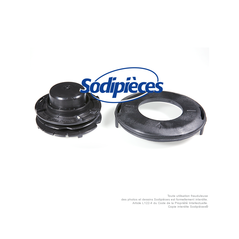 Tête débroussailleuse Tecomec Tap'N'Work Ø130 mm. Kit couvercle inférieur + bobine fil