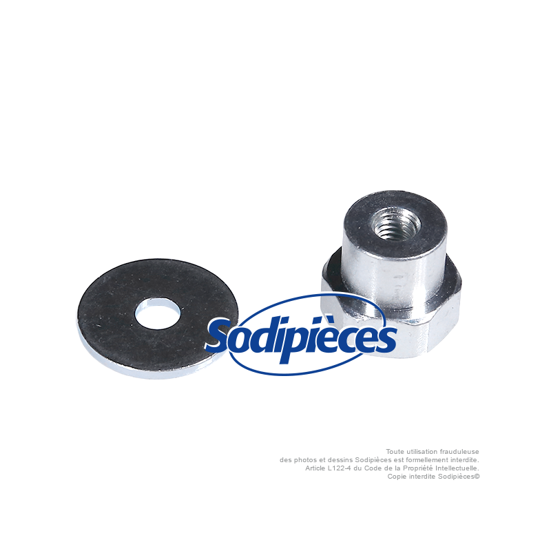 Adaptateur tête débroussailleuse M8 x 1,25 RHF pour Tecomec Easy Work Ø109 mm