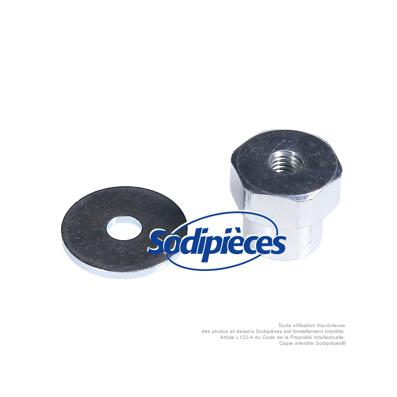 Adaptateur tête débroussailleuse M8 x 1,25 RHF pour Tecomec Easy Work Ø109 mm