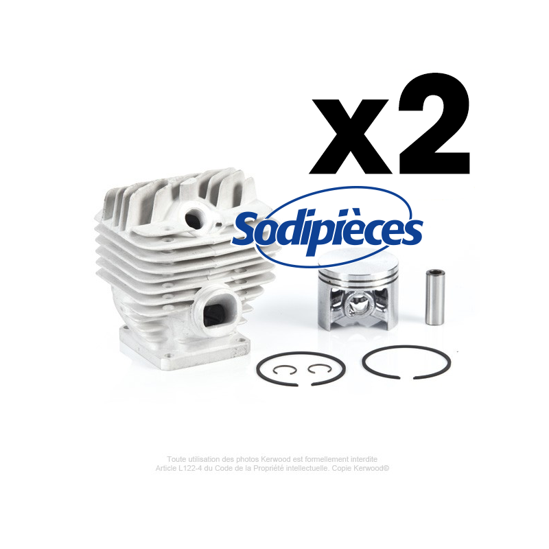 Cylindre piston tronçonneuse Stihl diam 50mm. Par 2