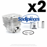 Cylindre piston tronçonneuse Husqvarna 55. Ø 45mm. Par 2 Cylindre piston tronçonneuse Husqvarna 55. Ø 45mm. Par 2