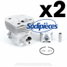 Cylindre piston tronçonneuse husqvarna 350/346XP Ø 44 mm. Par 2