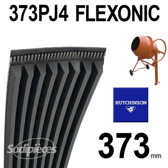 Poly-V Elastique FLEXONIC 373PJ8 Hutchinson