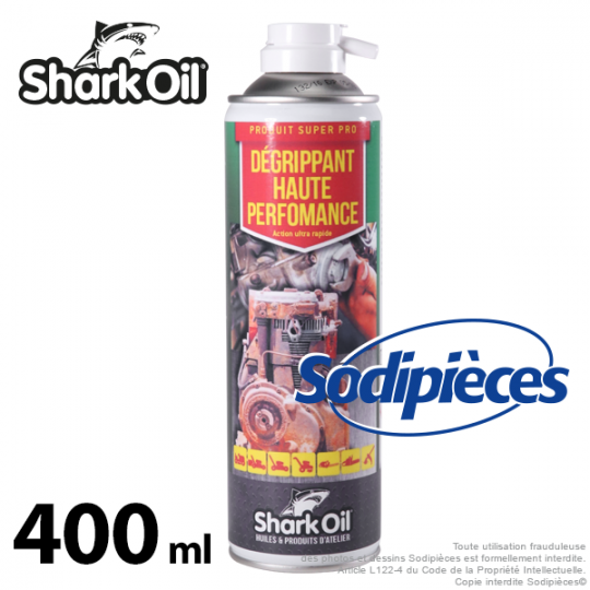 Dégrippant haute performance Shark Oil. Protège, lubrifie. Aérosol