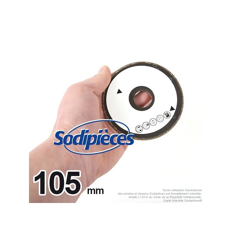 Meule pour midi jolly diam 105 mm, Alé 22 mm, ép 3 mm