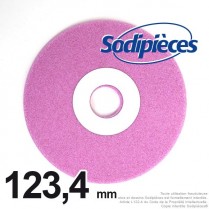 Meule d'affûteuse diam 123 mm, Alé 22 mm, ép 4,5 mm