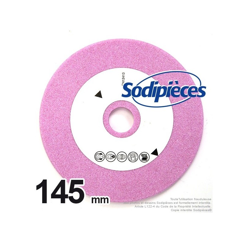 Meule d'affûteuse Ø 145 mm, Alé 22 mm, ép 7 mm