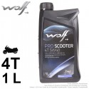 Huile 2 roues. Wolf Pro Scooter 4Temps  5W40. 1 Litre