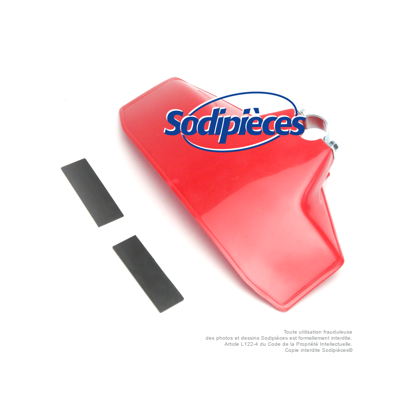 Protecteur de débroussailleuse universel. Livré avec inserts caoutchoucs