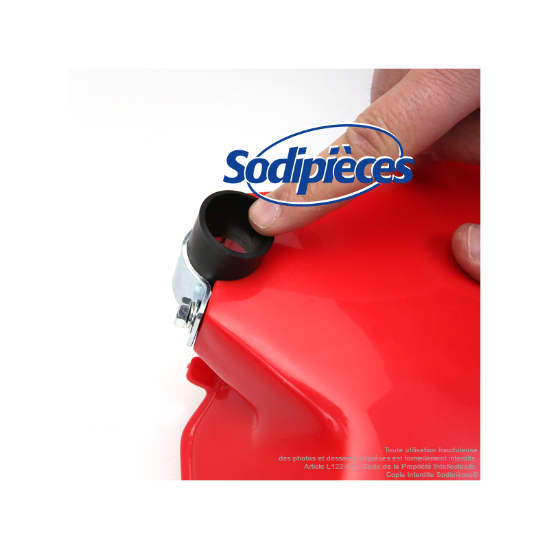 Protecteur de débroussailleuse universel. Livré avec inserts caoutchoucs