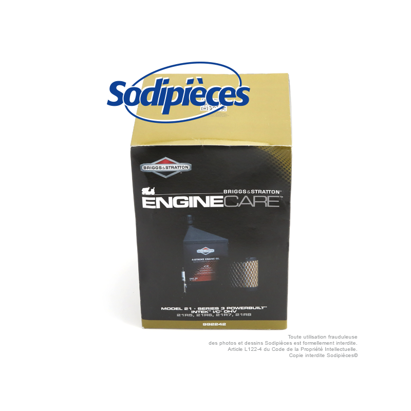 Kit entretien moteur Briggs et Stratton  21, 21R5, 21R6, 21R7, 21R8, et séries 3 powerbuilt intek I/C OHV. Origine
