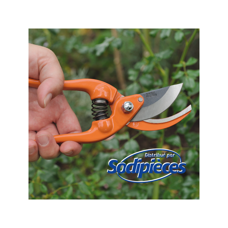 Sécateur à lames acier trempé Bahco Pradines P3-23-F. 25 mm. Professionnel. Fabriqué en France