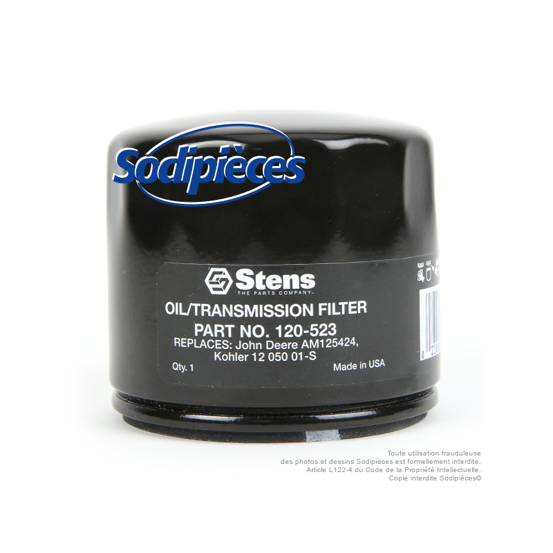 Filtre à huile pour ARIENS, CUB CADET, DIXON, JOHN DEERE, KOHLER, TORO