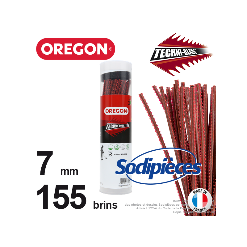  Fil TechniBlade rouge Orégon. 7 mm. Tube de 40 brins