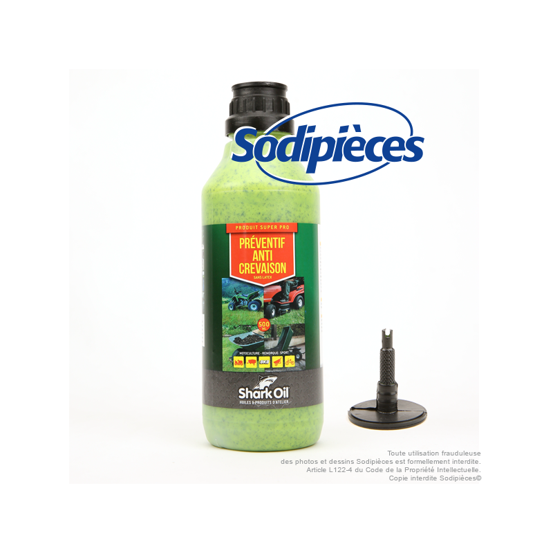 Préventif anti crevaison pour tondeuse. 500 ml