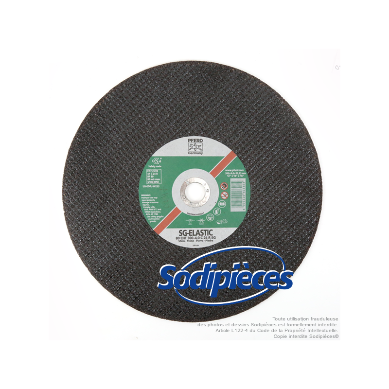 Disque à tronçonner pour pierres dures 300 x 22,2 