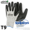 Gants anti-coupure Handergreen. Gris/noir. Taille 9