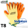 Gants haute qualité Handergreen. Jaune/orange. Taille 8