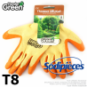 Gants haute qualité Handergreen. Jaune/orange. Taille 8