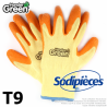 Gants haute qualité Handergreen. Jaune/orange. Taille 9