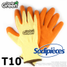 Gants haute qualité Handergreen. Jaune/orange. Taille 10