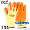 Gants haute qualité Handergreen. Jaune/orange. Taille 11