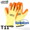 Gants haute qualité Handergreen. Jaune/orange. Taille 11