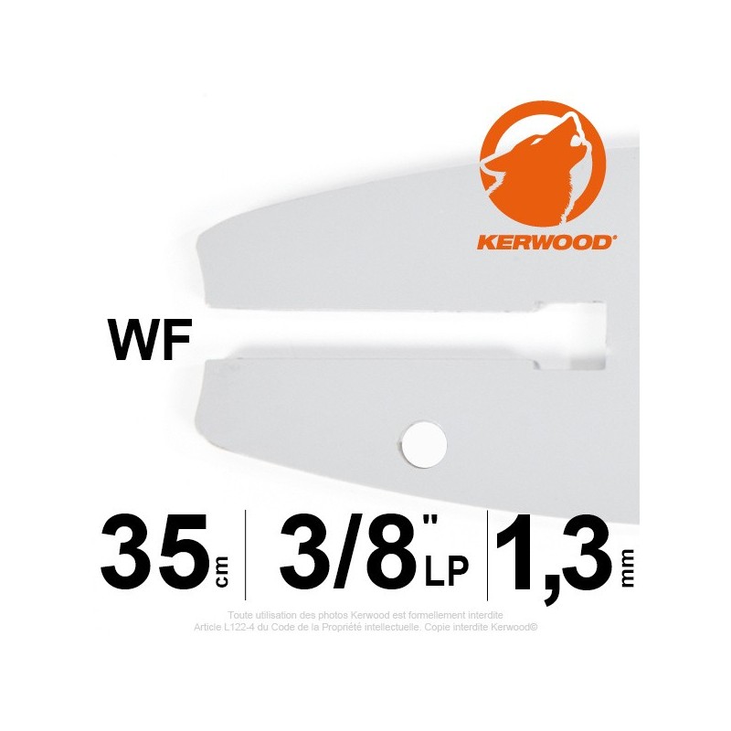 Guide Kerwood. 35 cm, 3/8"LP. 1,3 mm. 14B2KCWF