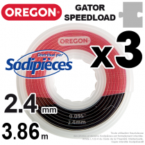 Fil débroussailleuse Oregon Gator® SpeedLoad™ 2,4 x 1,6 mm