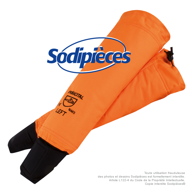 Manchette protection tronçonneuse. Francital.