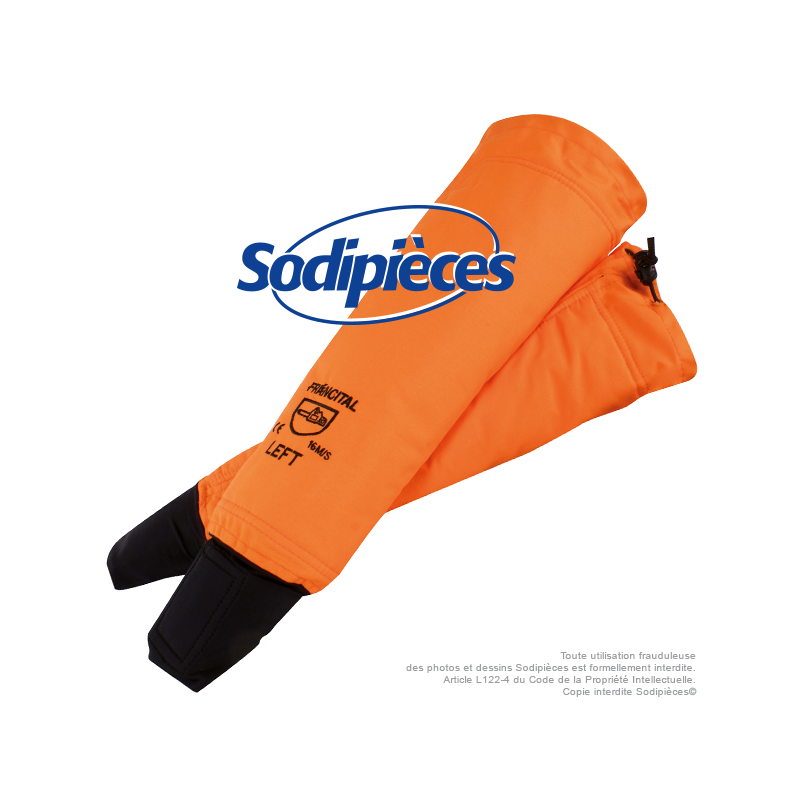 Manchette protection tronçonneuse. Francital.