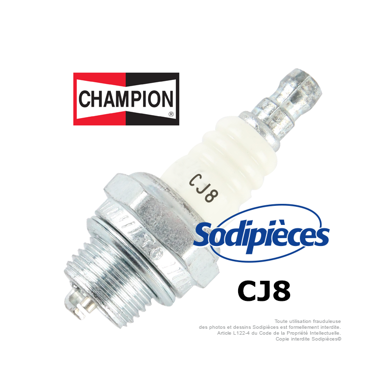 Bougie Champion CCH843S remplace CJ8/W24 par 24