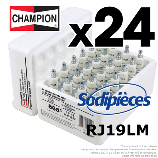 Bougie Champion CCH868S remplace RJ19LM/W24 par 24