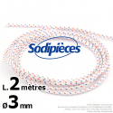 Corde de lanceur. Ø 3 mm x 2 m. Cordon 16 fuseaux