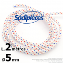 Corde de lanceur. Ø 5 mm x 2 m. Cordon 16 fuseaux