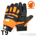 Gants forestier Kerwood noir. Protection main gauche taille M / 9.  Class 1