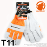Gants forestier Kerwood Blanc. Protection main gauche taille XL / 11