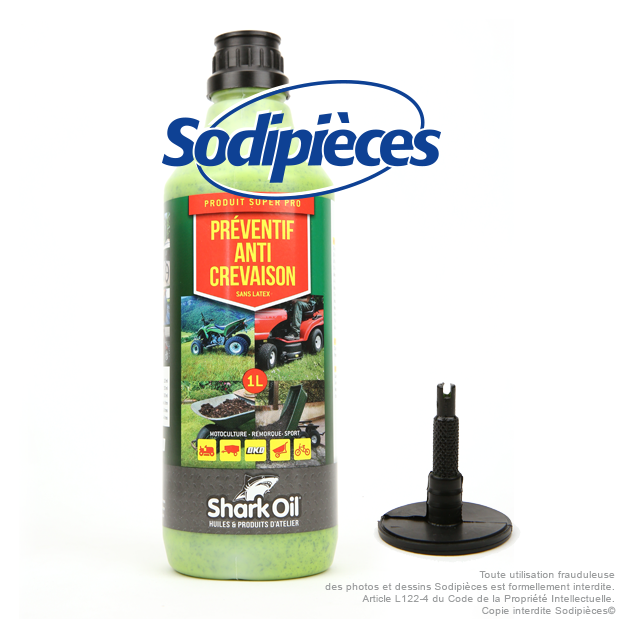 12 bouteilles préventif anti-crevaison Shark Oil-OKO + 12 paires de gants Multi-services HanderGreen OFFERTES