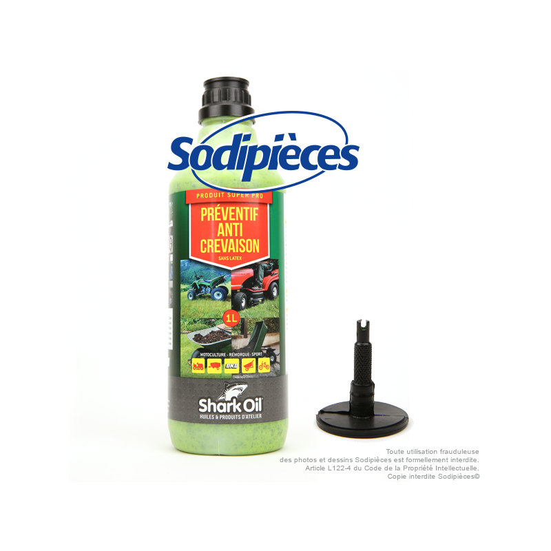 12 bouteilles préventif anti-crevaison Shark Oil-OKO + 12 paires de gants Multi-services HanderGreen OFFERTES