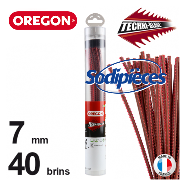 Fil TechniBlade rouge Orégon. 7 mm. Tube de 40 brins Fil TechniBlade rouge Orégon. 7 mm. Tube de 40 brins