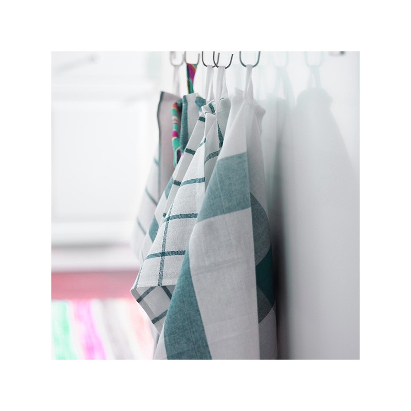 100 à 200 € H.T : 1 torchon blanc/vert offert !