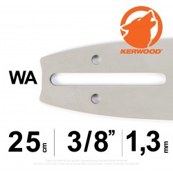 Guide tronçonneuse Kerwood. 25 cm. 3/8". 1,3 mm. 10B2KCWA