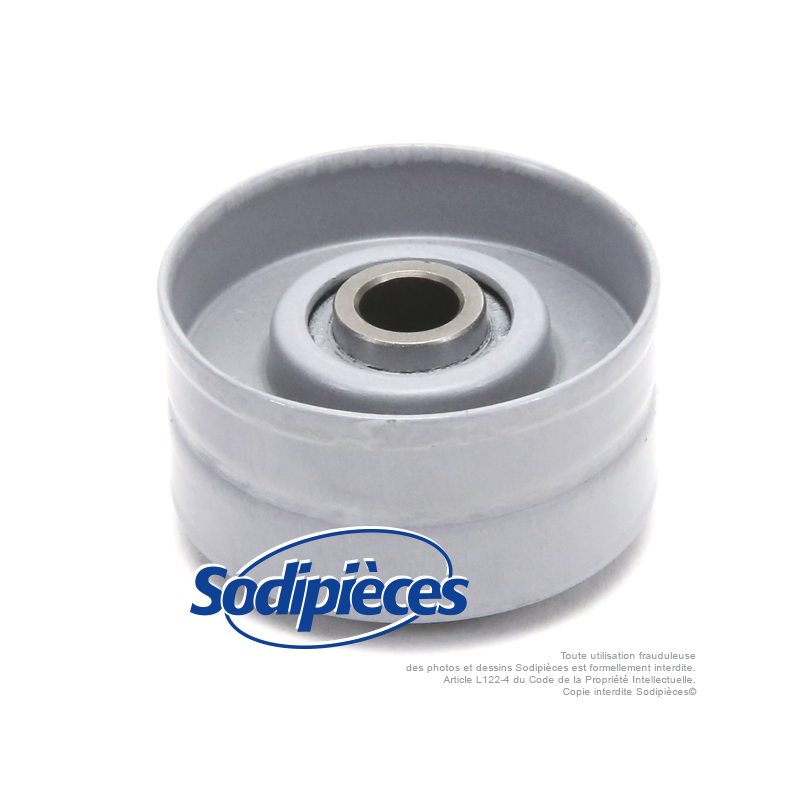 Poulie à gorge plate diam 47mm.