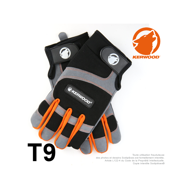 Gants Kerwood gris. Bois et Jardin. Taille M / 9